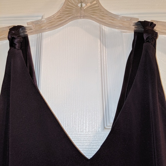 Evening gown with draped back and flowing bottom. - Picture 4 of 6